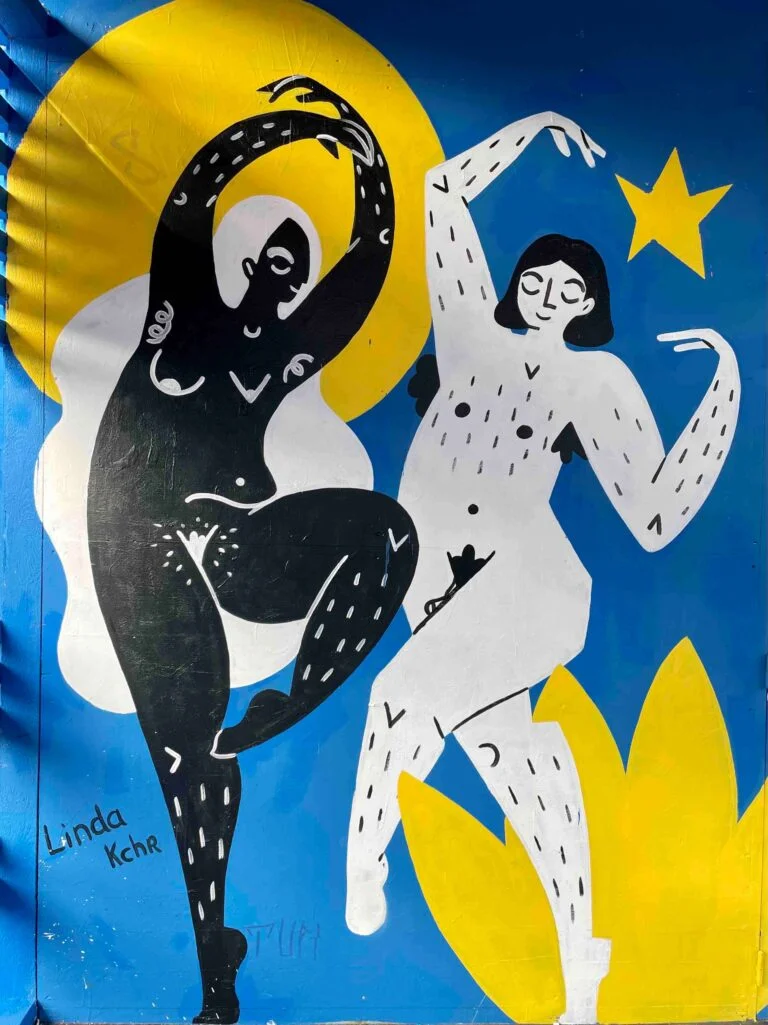 Street art de Linda Kocher aux Grottes à Genève