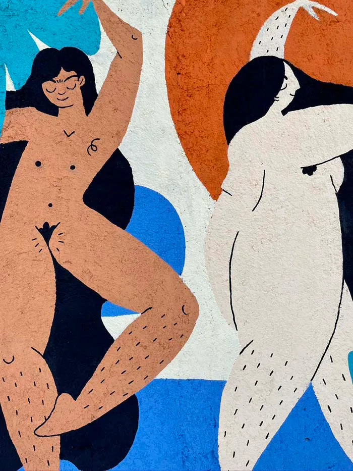 Mural peint par Linda Kocher de Genève