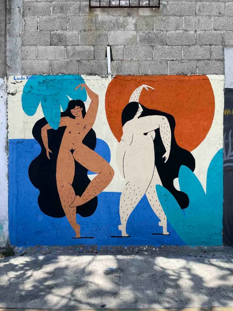 Mural peint par Linda Kocher de Genève
