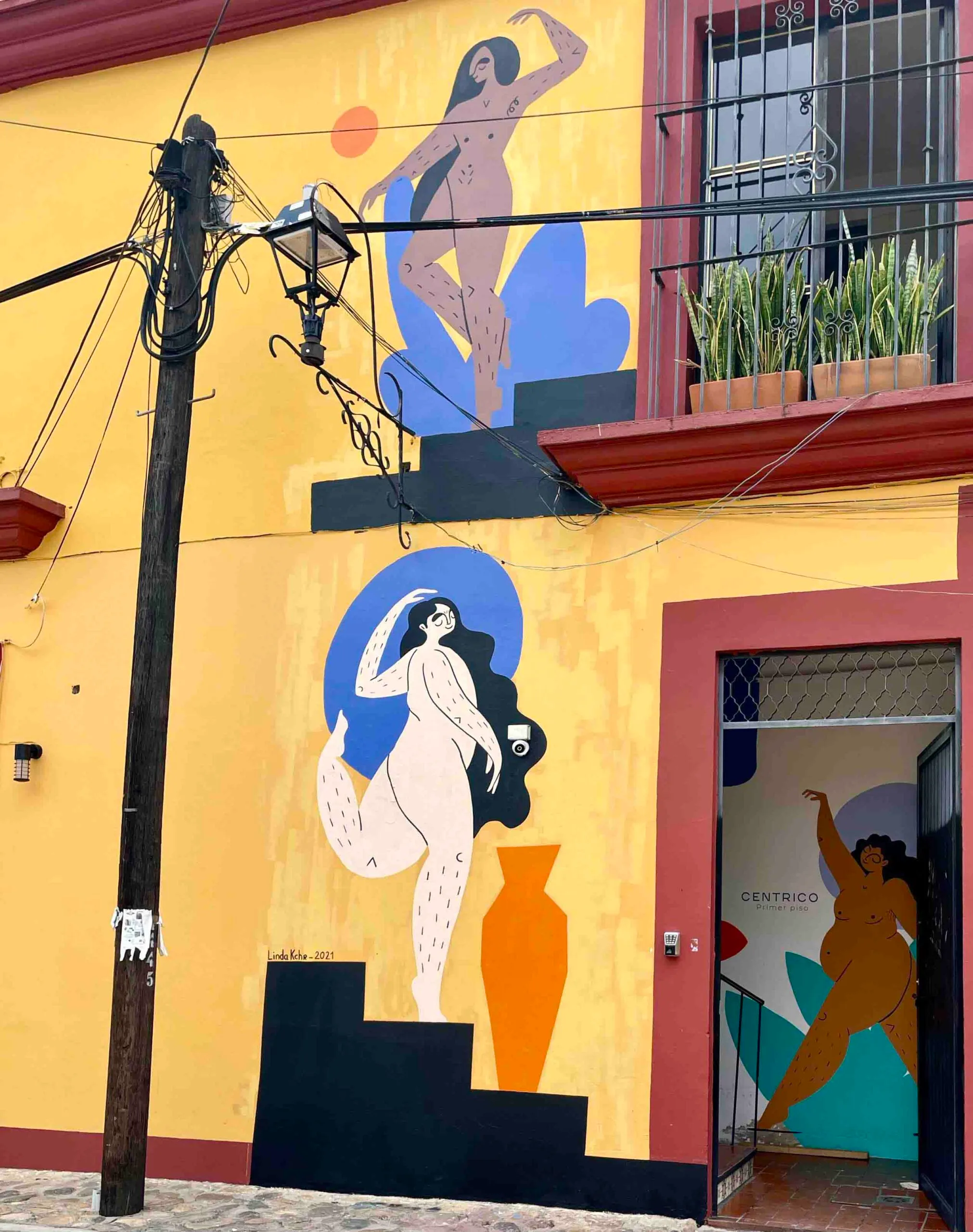 fresque murale peinte par Linda Kocher de Genève