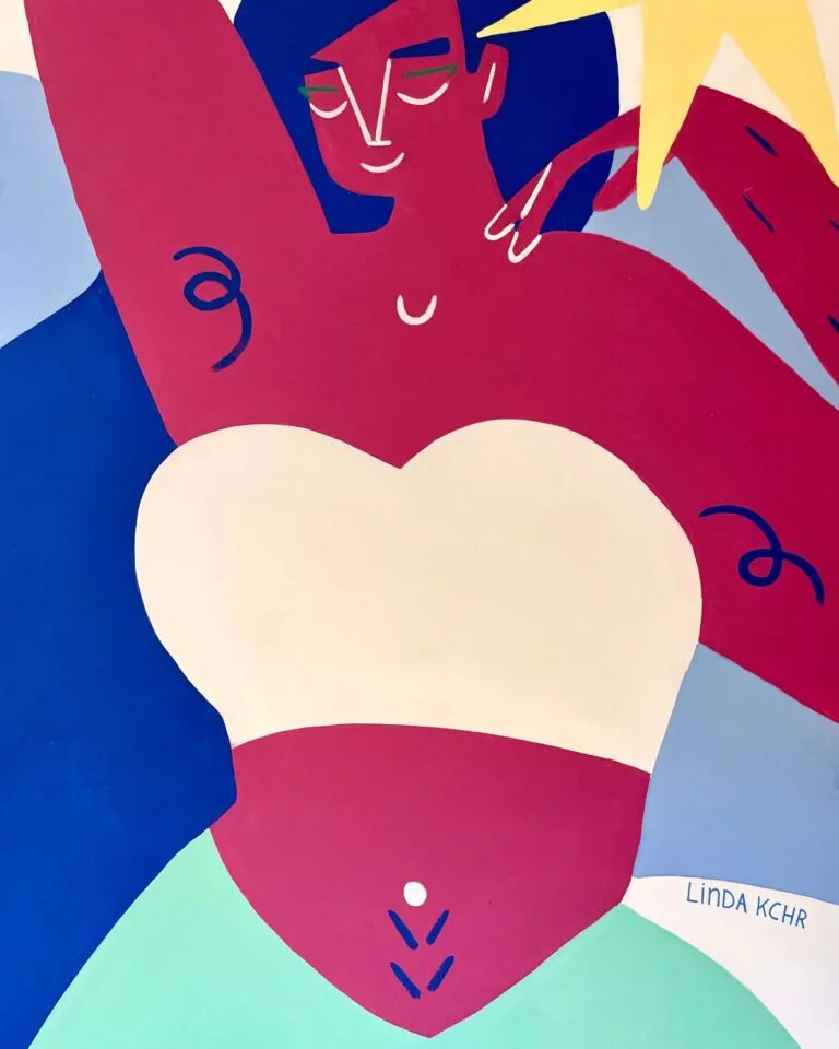 Fresque peinte par Linda Kocher dans le restaurant Sunny Pocket à Genève