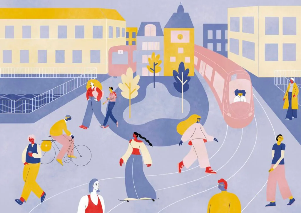 Réalisation de l'identité visuelle, du graphisme, affiches et flyers du département des ressources humaines de la ville de Genève par Linda Kocher