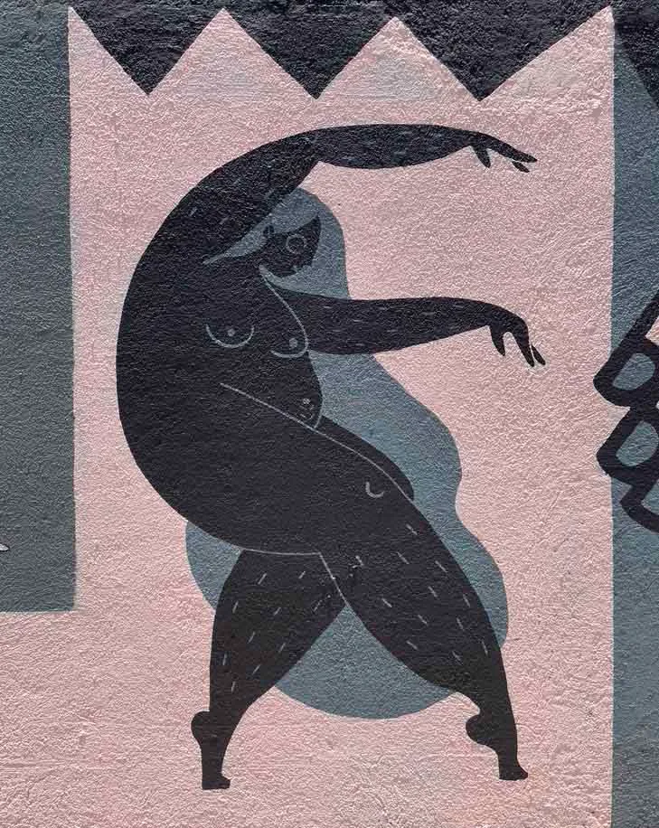 fresque peinte par Linda Kocher de Genève