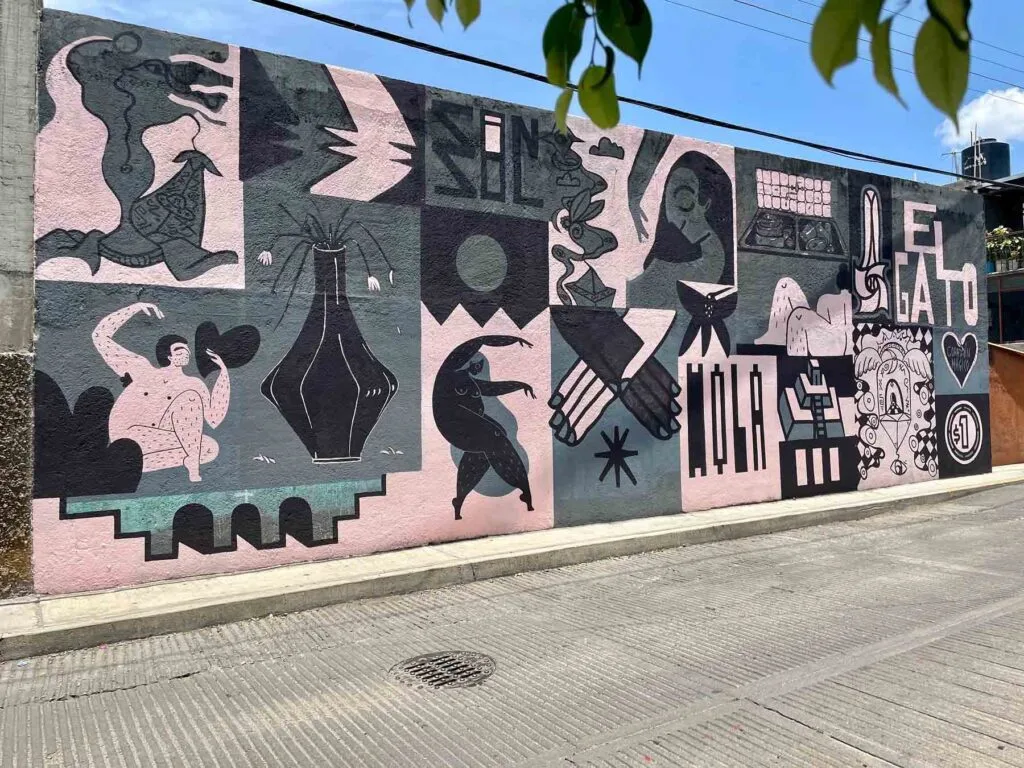 fresque peinte par Linda Kocher de Genève