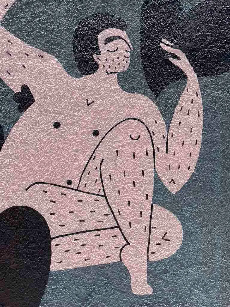 fresque peinte par Linda Kocher de Genève