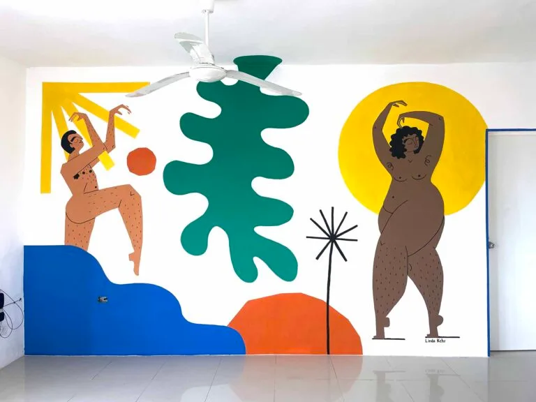 Mural peint par Linda Kocher de Genève